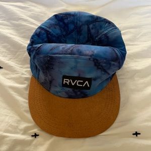 RVCA suede/ blue tie dye hat